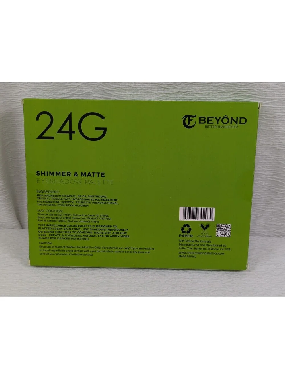 BEYOND - 24 Colors Shimmer & Matte - Professional Eyeshadow Palette